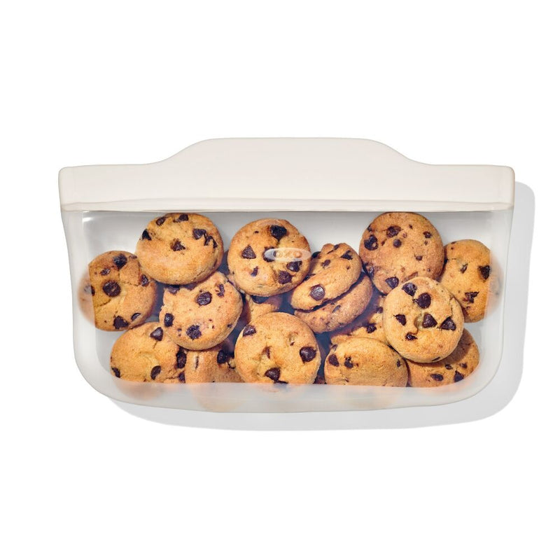 Silicone Reusable Bag - Snack Bag (12 oz) - Oat C3