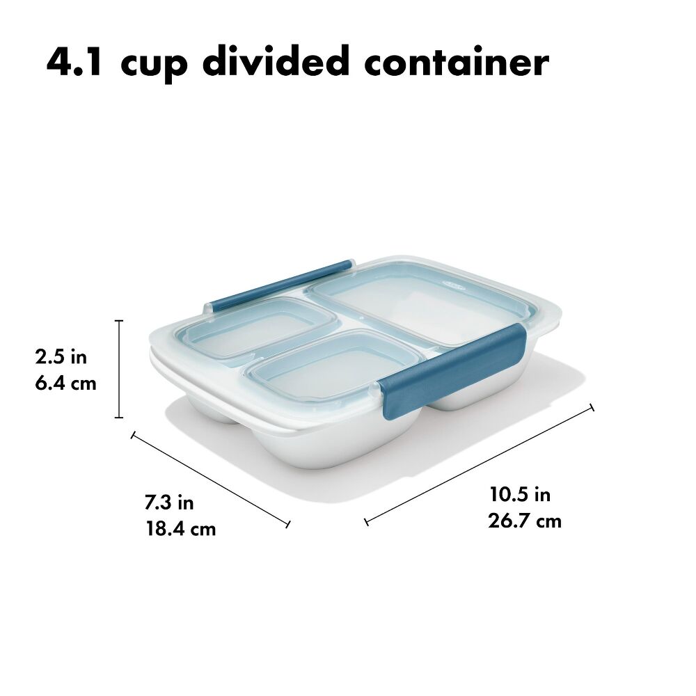 Prep & Go 4.1-Cup Divided Container - Ocean Blue A3