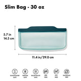 Silicone Reusable Bag - Slim Bag (20 oz) - Lagoon Y1