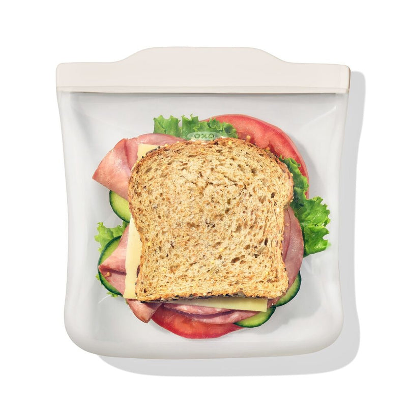Silicone Reusable Bag - Sandwich Bag (28 oz) - Oat S9