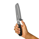 5 in Serrated Utility Knife with Locking Sheath V1