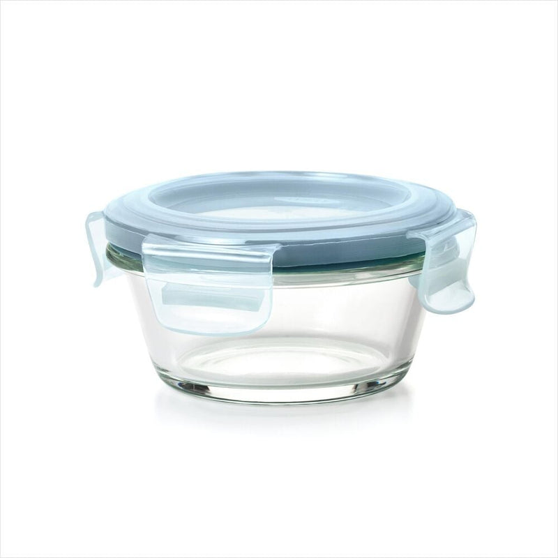 Smart Seal 1-Cup Glass Round Container - Arctic Blue O7