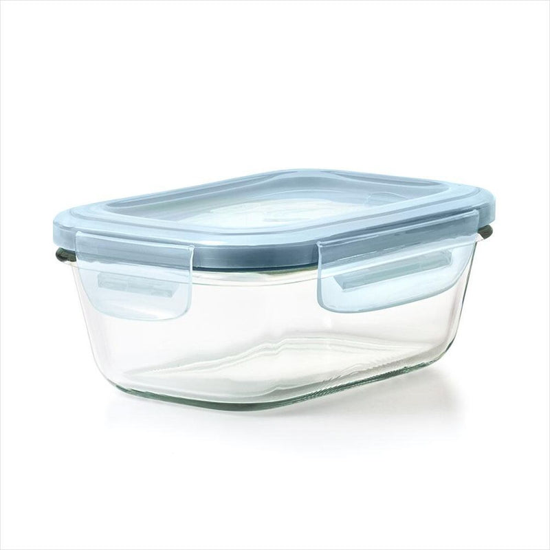 Smart Seal 1.6-Cup Glass Rectangle Container - Arctic Blue I8