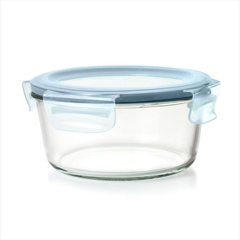 Smart Seal 7-Cup Glass Round Container - Arctic Blue Q9