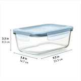 Smart Seal 8-Cup Glass Rectangle Container - Arctic Blue K0