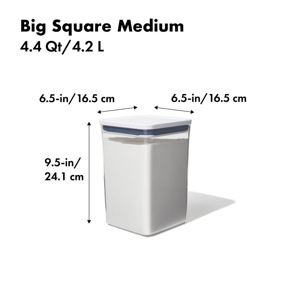POP Container - Big Square Medium (4.4 Qt/4.2 L) D7