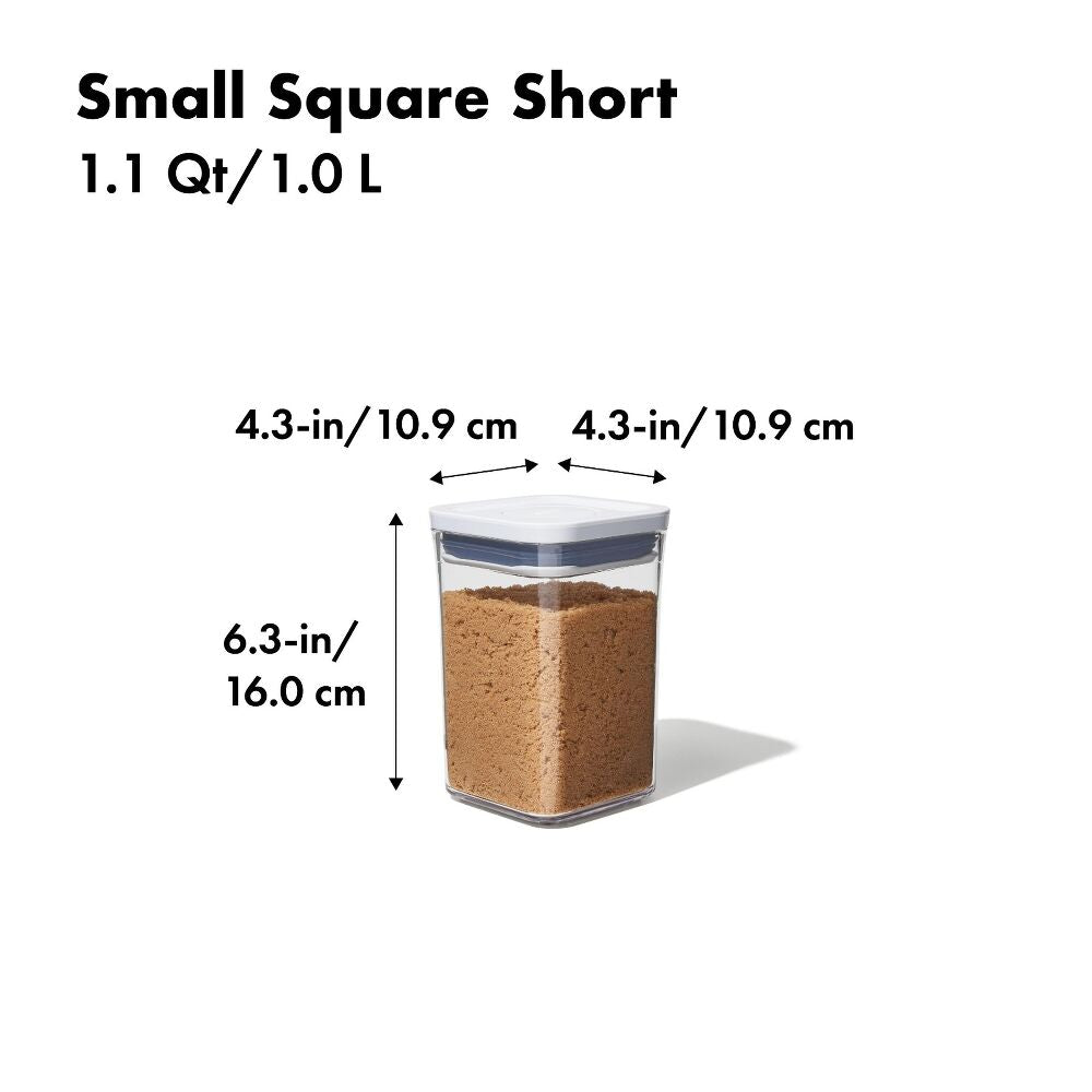POP Container - Small Square Short (1.1 Qt/1.0 L) D1