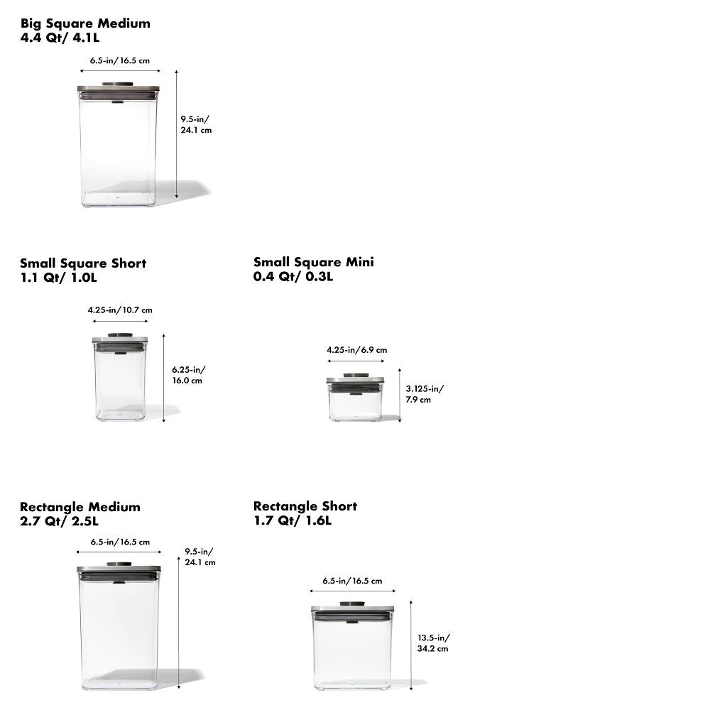 Steel 6-Piece POP Container Set K7