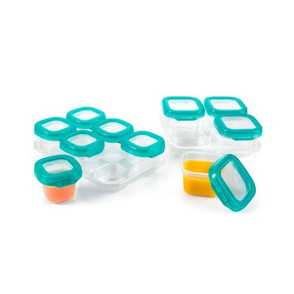 12-Piece Baby Blocks™ Plastic Freezer Storage Container Set - Tot Teal G8
