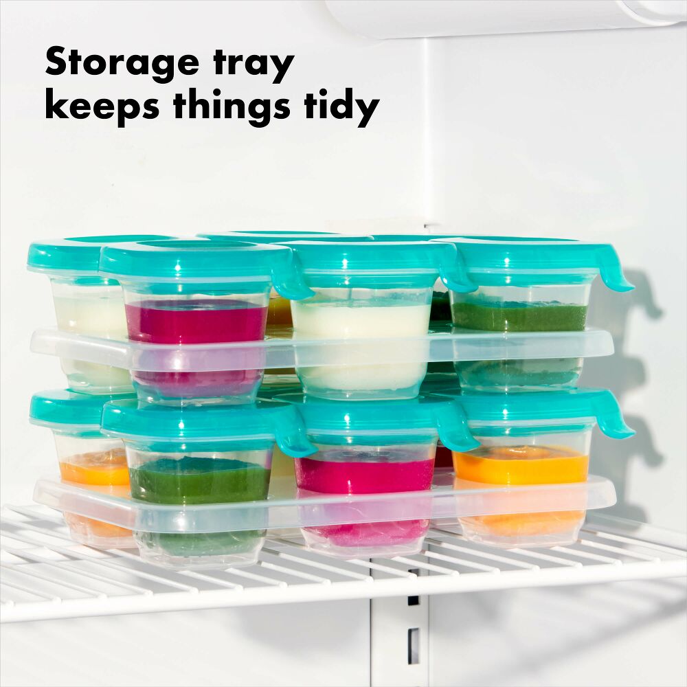2 oz Baby Blocks™ Silicone Freezer Storage Containers Q8