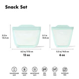 Tot Silicone Reusable Bag - 2-Piece Stand-Up Cup Set X8