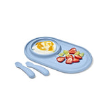 Textured Suction Plate & Spoons Set – 3-Piece V1