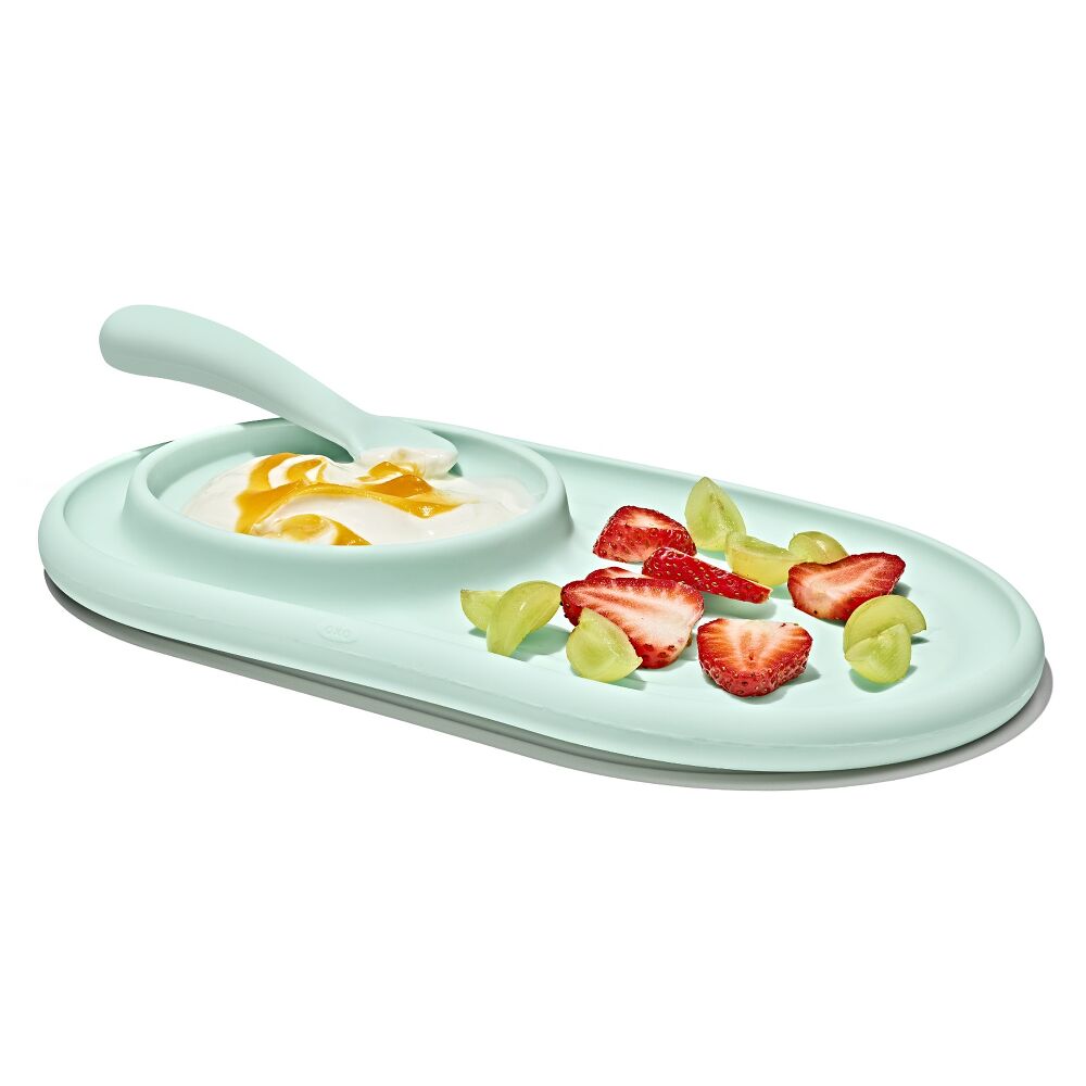 Textured Suction Plate & Spoons Set – 3-Piece V1