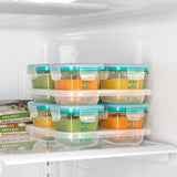 Baby Blocks Glass Food Storage Containers 4 Oz - Tot Teal W8